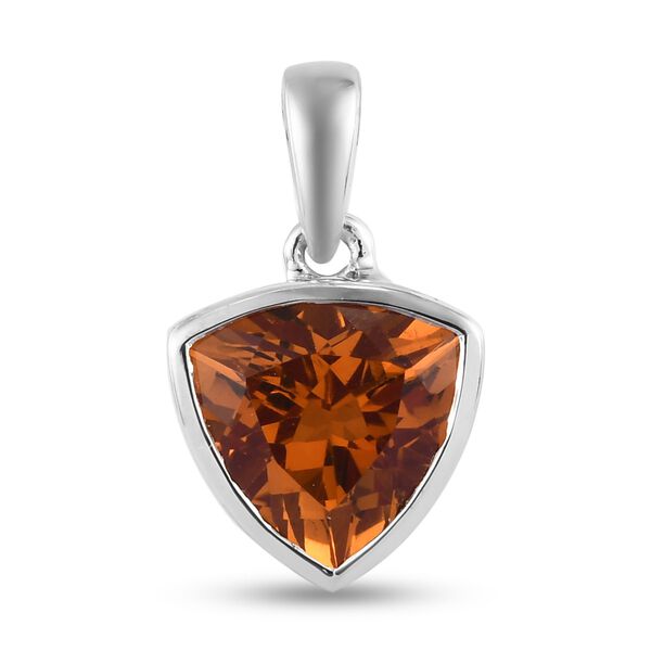 Madeira Citrin Anh&auml;nger 925 Silber platiniert ca. 2,73 ct