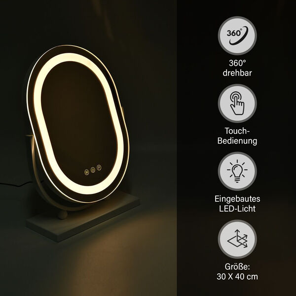 Hollywood-Schminkspiegel mit dimmbarer LED-Beleuchtung image number 4