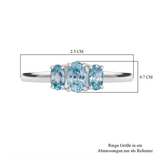 AA blauer Zirkon Ring - 1,44 ct. image number 6