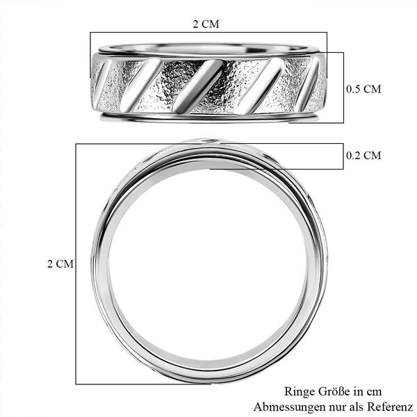 Anti-Stress Spinning Ring mit Sandstrahl-Textur image number 6