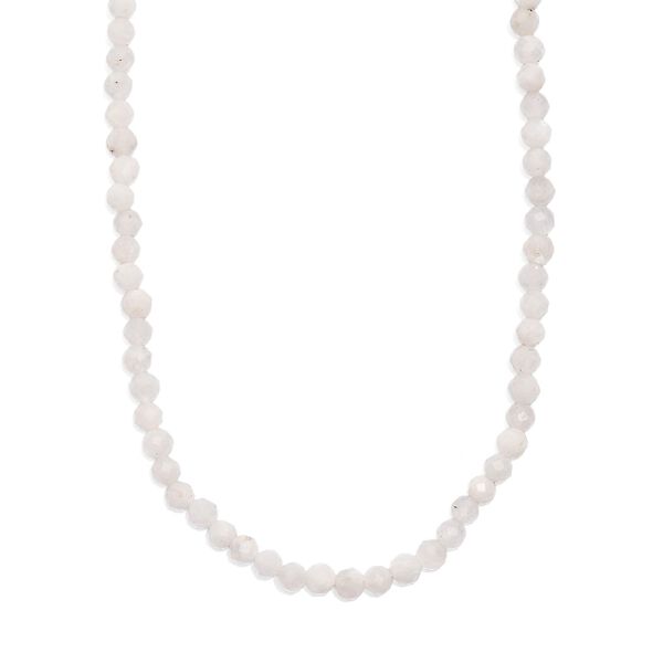 Weiße Mondstein 50cm Halskette - 28 ct. image number 0