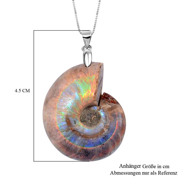 Ammonit Schmuckset 925 Silber, 925 Silber rhodiniert ca. 56,50 ct. image number 5