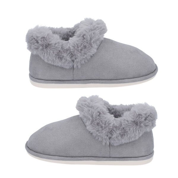 Gem&uuml;tliche Hausschuhe aus Kunstfell, Gr&ouml;&szlig;e 36-38, Grau image number 5
