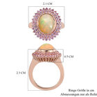 Natürlicher Äthiopischer Opal und Rosa Saphir Ring 925 Silber Roségold Vermeil  ca. 3,23 ct image number 6