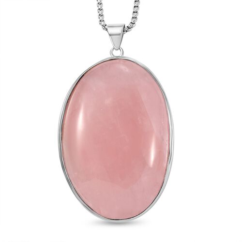 EXKLUSIVES ANGEBOT - Lepidolith Anhänger mit Kette, ca. 300.00 ct
