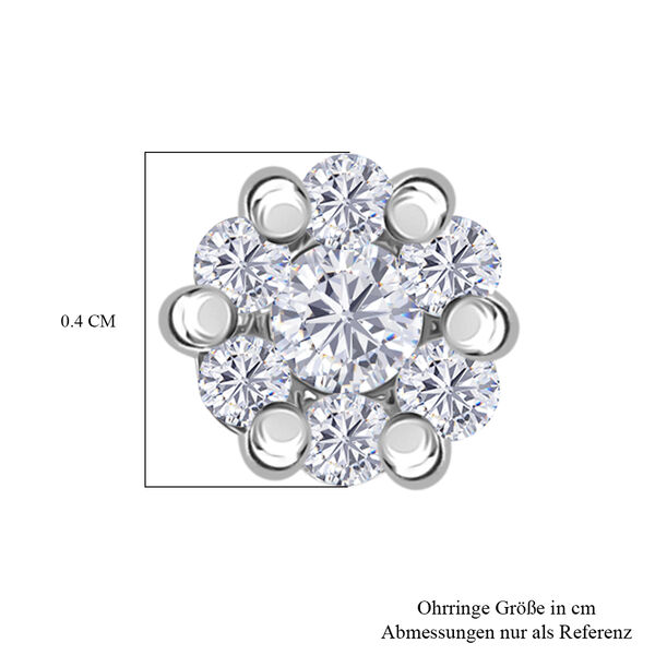 D'Joy wei&szlig;e Diamant Ohrringe - 0,14 ct. image number 5
