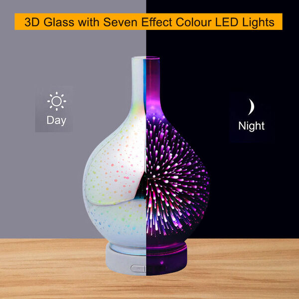 THE 5TH SEASON - 3D Glas &auml;therisches &Ouml;l Diffusor und Luftbefeuchter mit 6er-Set &auml;therischer &Ouml;le - Energie image number 4