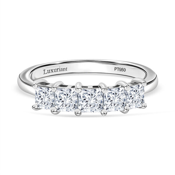 LUXURIANT DIAMOND - Lab Grown Diamant VS-EF SGL zertifiziert Ring 950 Platin (Größe 18.00) ca. 1.00 ct image number 0