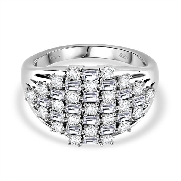 Moissanit Ring 925 Silber rhodiniert (Gr&ouml;&szlig;e 16.00) ca. 1,33 ct