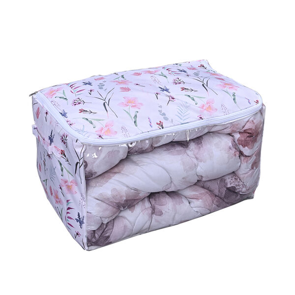 Serenity Night: Fenster-Aufbewahrungstasche, 60x37x37, wei&szlig; und rosa image number 2