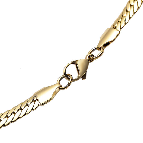 Figaro-Halskette, ca. 60 cm, Edelstahl vergoldet image number 5