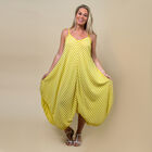 Gestreiftes Sommerkleid mit Saum, One Size, Gelb image number 6