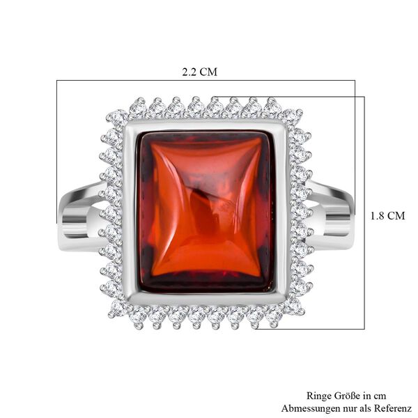 Lustro Stella Roter Zirkonia, Wei&szlig;er Zirkonia Ring 925 Silber rhodiniert (Gr&ouml;&szlig;e 17.00) image number 6