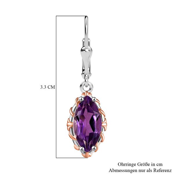 AA Rose De France Amethyst Ohrringe - 3,28 ct. image number 6