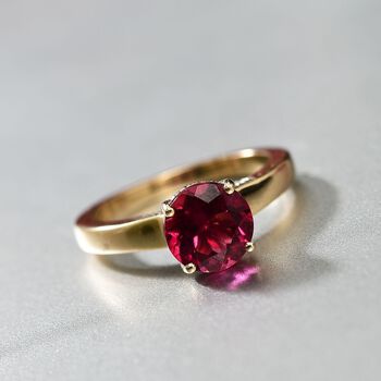 LUXURIANT DIAMOND- zertifiziert und gepr&uuml;ft AAA Labor Bixbit und Labor Diamant Ring in 417 Gold - 2,71 ct.