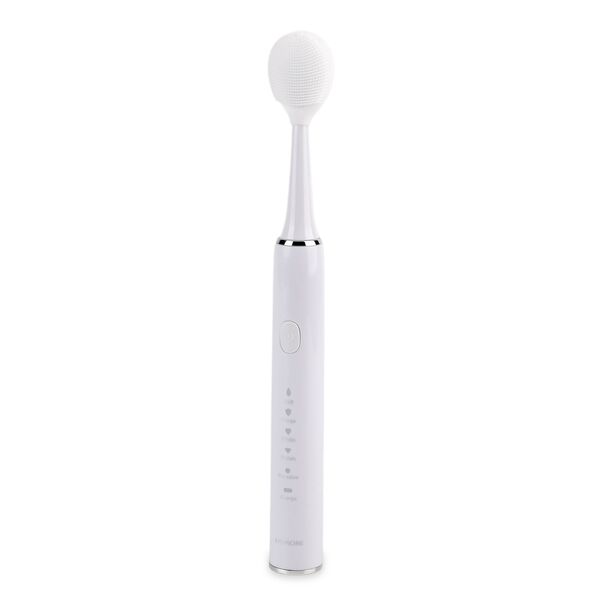 USB charging frequency sonic electric toothbrush - white Size: 24.5*2.5cm                              Weight: 116g                                    Material: ABS                                             3.7V 14500 lithium battery 500MA  2.5W Maximu image number 5