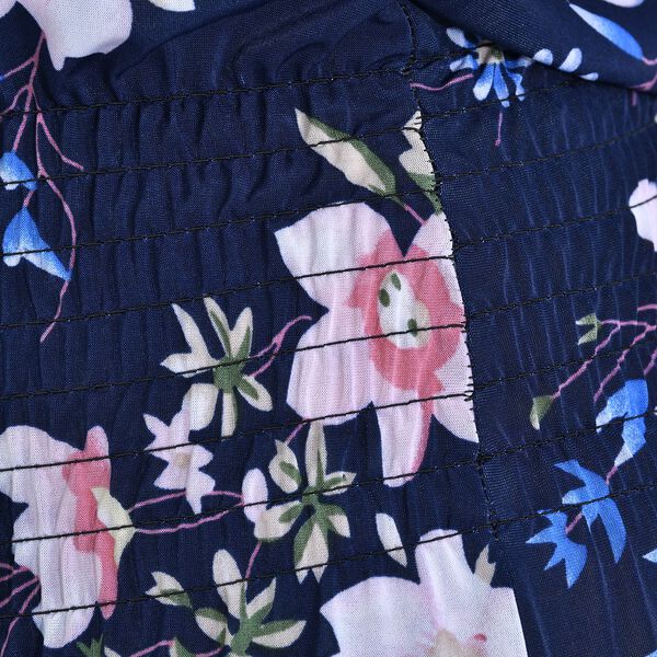 Midaxi-Kleid mit gesmokter Taille, One Size, Dunkelblau image number 5