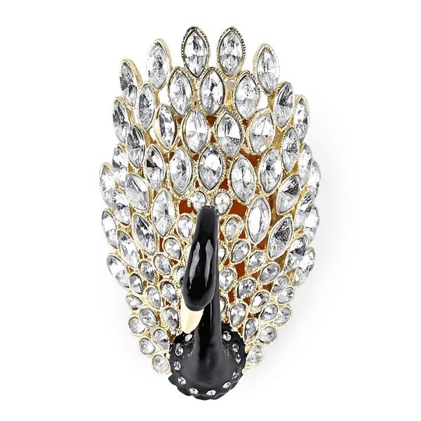 Dekorative Schmuckdose mit Schwanmotiv, 3,3x5,9x6,7cm, Schwarz-wei&szlig; image number 4