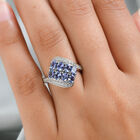 Tansanit und Zirkon Ring 925 Silber platiniert  ca. 1,73 ct image number 2