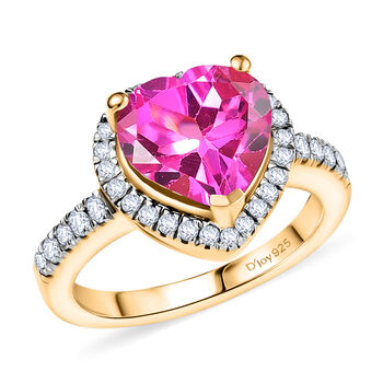 D'Joy Labor Rosa Saphir und Zirkon Ring - 5 ct.