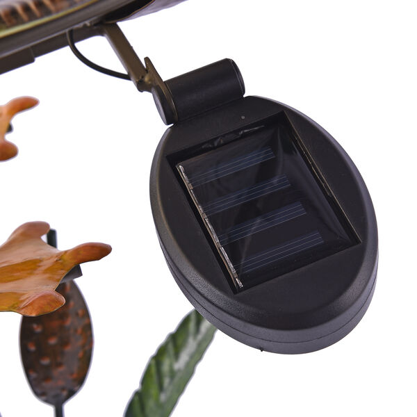 Garten Ente Vogeltr&auml;nke mit Solarleuchten, Gr&ouml;&szlig;e: 44x21x71 cm, Mehrfarbig image number 4