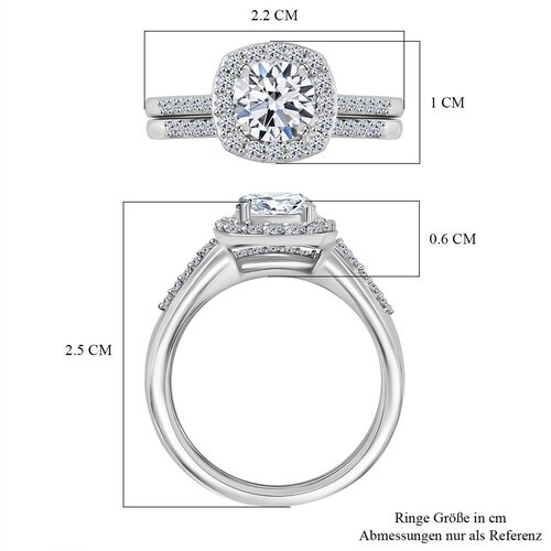 LUXURIANT DIAMOND - Lab Grown Diamant SI Schmuckset 925 Silber rhodiniert (Größe 18) ca. 1.50 ct image number 6