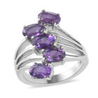 Afrikanischer Amethyst bypass Ring Edelstahl  ca. 2,03 ct image number 3