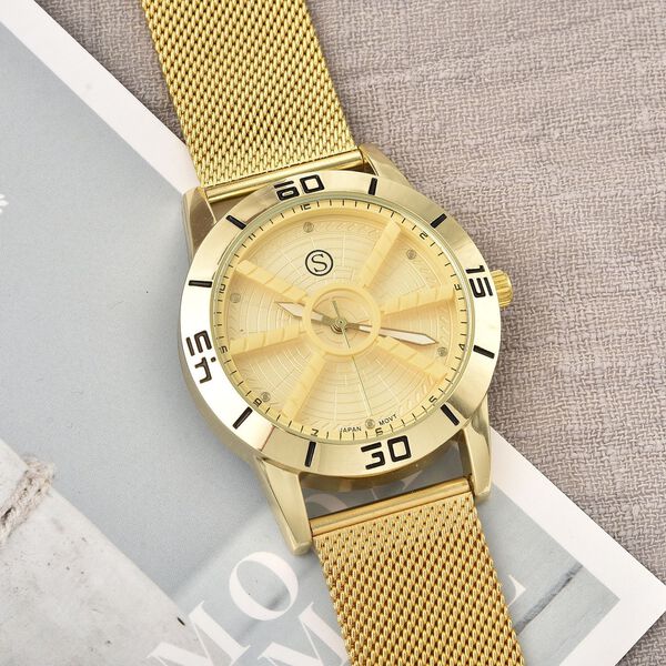 Strada - wasserdichte Uhr in Goldton image number 1