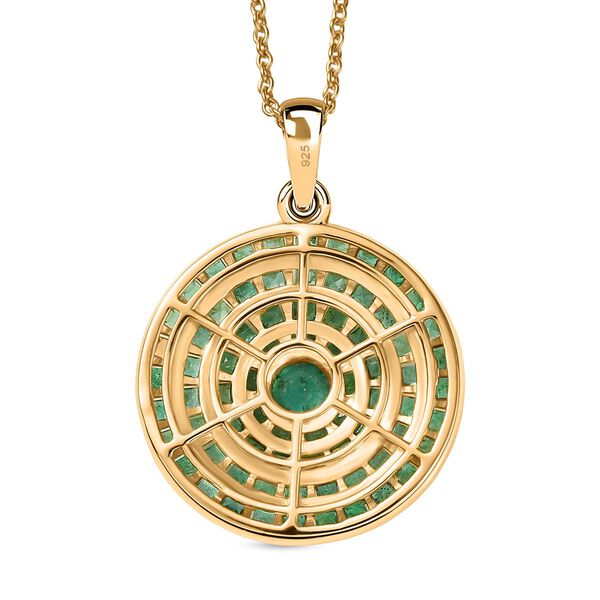 AA Kagem Sambischer Smaragd Schmuckset 925 Silber 750 Gelbgold Vermeil (10-15 Werktage Lieferzeit) ca. 3,45 ct. image number 5