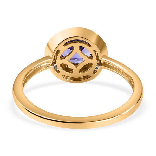AAA Tansanit und Diamant Ring in 585 Gold - 1,13 ct. image number 8