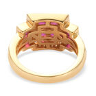 Afrikanischer Rubin-Ring, (Fissure gefüllt), 925 Silber Gelbgold Vermeil image number 5