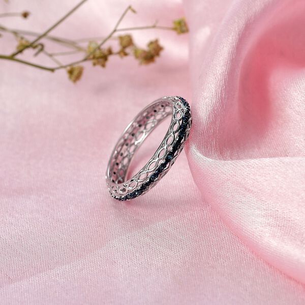 D'Joy blauer Diamant Ring, 925 Silber rhodiniert - 0,15 ct. image number 2