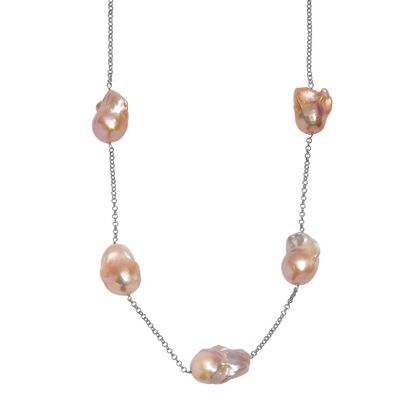 D'Joy AAA Perle Halskette ca. 50 cm 925 Silber rhodiniert