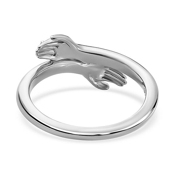 Hug Ring in platiniertem Silber image number 6