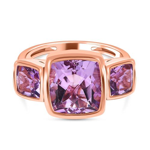 Rose De France Amethyst Ring, 925 Silber rosévergoldet (Größe 20.00) ca. 6.54 ct image number 0