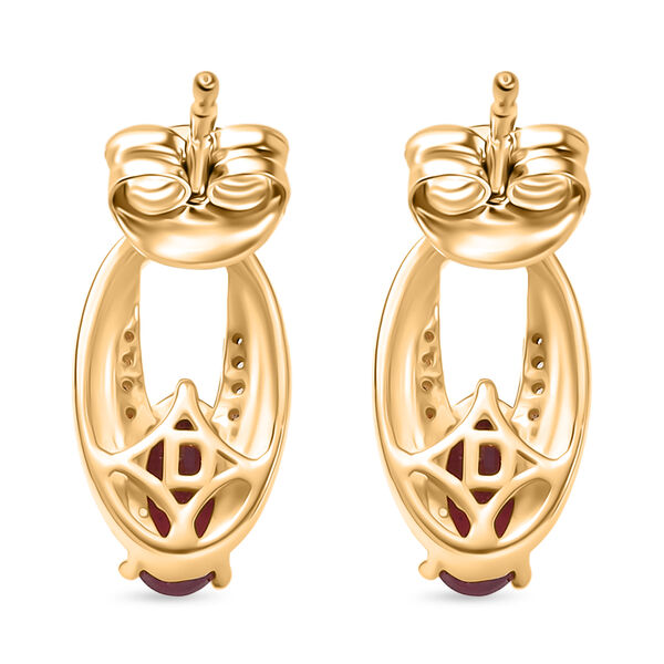 D'Joy afrikanische Rubin und Zirkon Ohrringe - 1,90 ct. image number 5