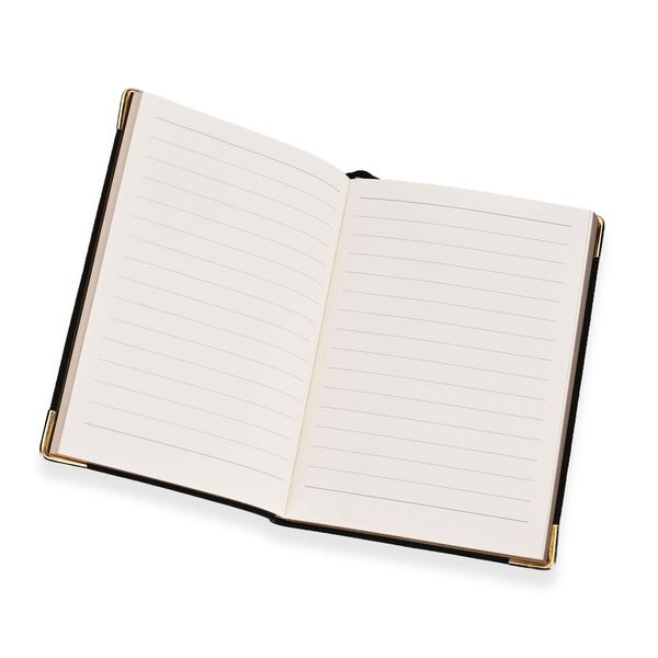 Premium-2er-Set; Notizbuch und Taschentagebuch mit geschnitztem, samtigem Hardcover und Kugelschreiber, schwarz image number 12