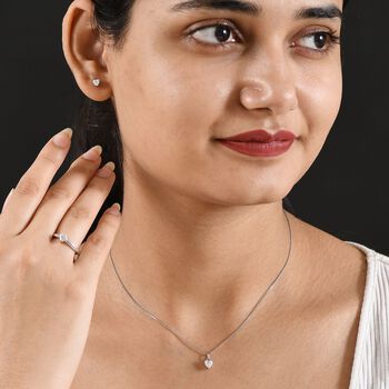 D&rsquo;Joy Moissanit Schmuckset, 925 Silber rhodiniert - 1,46 ct.