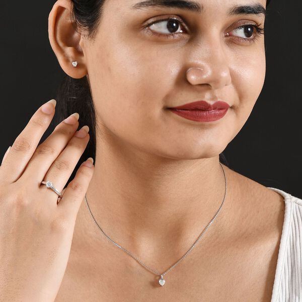 D&rsquo;Joy Moissanit Schmuckset, 925 Silber rhodiniert - 1,46 ct. image number 3