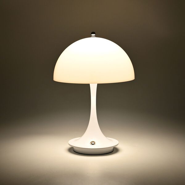 Kabellose Retro Pilz- Designerlampe  mit 3 Lichteinstellungen, weiß image number 10