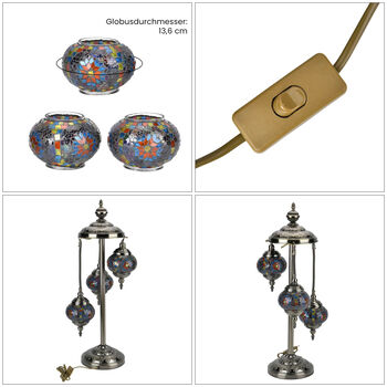 Mosaik Tischlampe mit Sockel