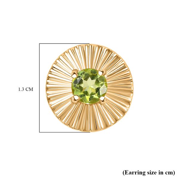Peridot Ohrringe 925 Silber vergoldet ca. 1.08 ct image number 5