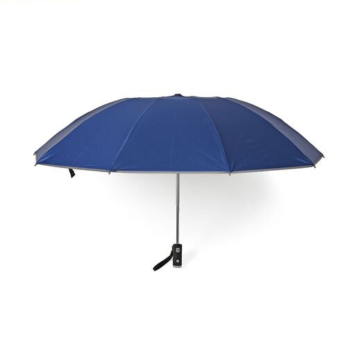 Aero-Alloy Rahmen Design – 22 Zoll LED 10K Reverse Falt-Regenschirm in Blau image number 0