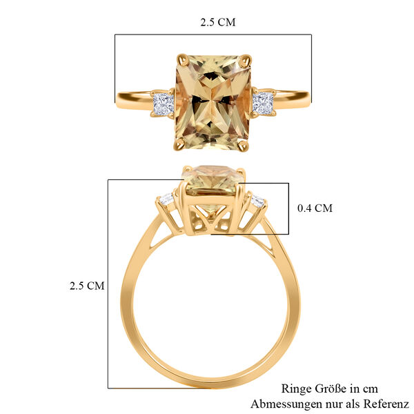 ILIANA AAA Turkizit und Diamant-Ring, SI G-H, 750 Gelbgold  ca. 2,60 ct image number 6
