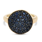 Blauer Saphir Ring 925 Silber vergoldet  ca. 1,51 ct image number 0
