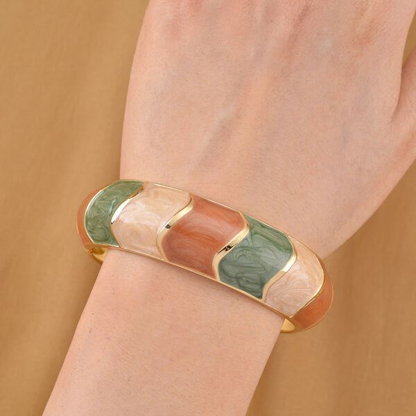 Emaille-Armreif, geometrischen Design, ca. 18 cm, Mehrfarbig image number 2