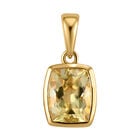 Ouro Verde-Quarz-Ring und Anhänger, 925 Silber vergoldet ca. 4,02 ct image number 5