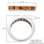 Madeira Citrin Band Ring 925 Silber Platin-Überzug image number 6