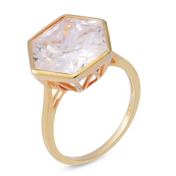 LUSTRO STELLA weißer Zirkonia-Ring - 11,89 ct. image number 3