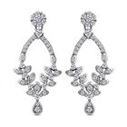 Lustro Stella - Weiße Zirkonia-Ohrringe, 925 Silber rhodiniert ca. 1.24 ct